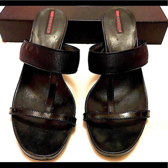 PRADA  Women’s Wedge Sandals - Picture 1 of 8